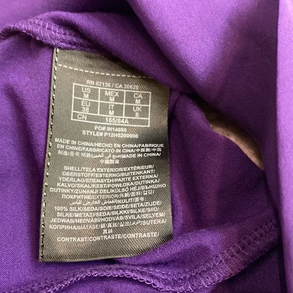 GUESS by Marciano Hudson Purple Silk Bodysuit Size Medium - Picture 9 of 10